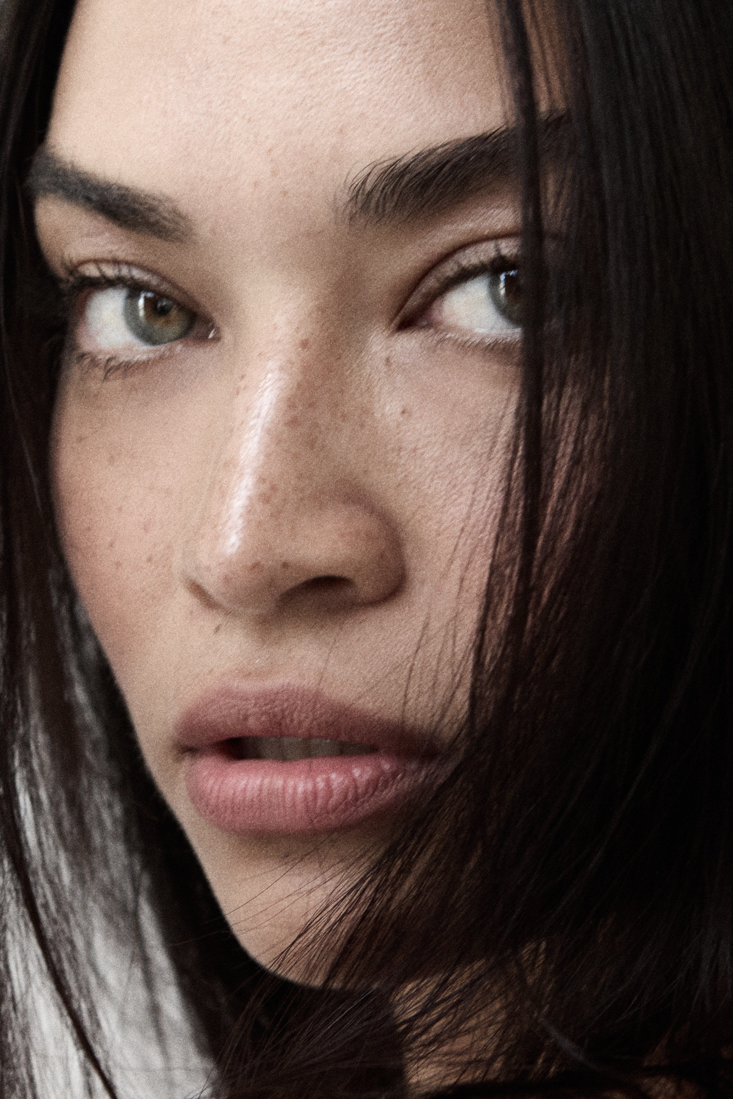Close-up beauty portrait intense eyes